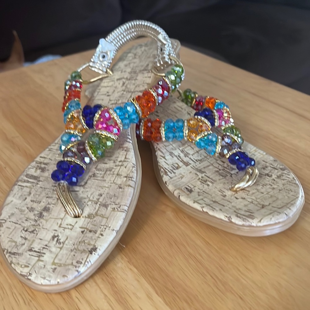 Made in Mexico artisan sandels flat
